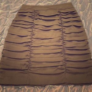 Black ruched pencil skirt